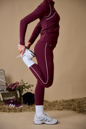 Girls Berry Piping Zip Up Set