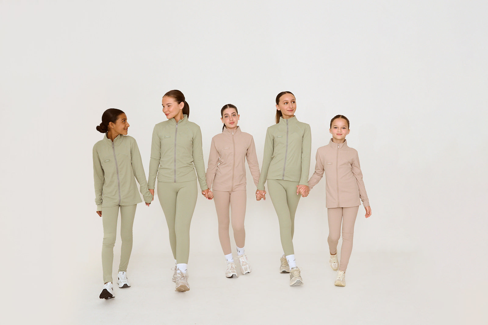 Girls Matcha Zip Up Set